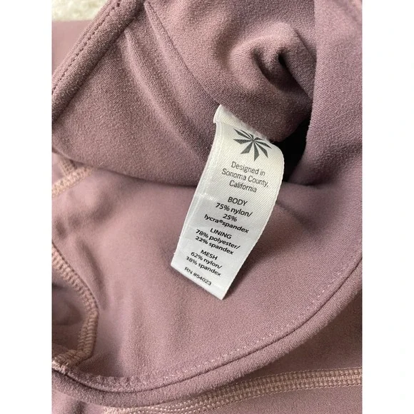 Athleta Leggings Womens Large Petite Purple Mesh High Rise Yoga Activewear Gym - Picture 6 of 11